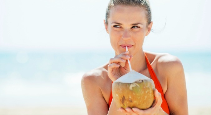woman-drinking-coconut-water